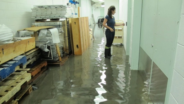 Flooding at the Montreal Museum of Contemporary Art (Courtesy Montreal Museum of Contemporary Art)
